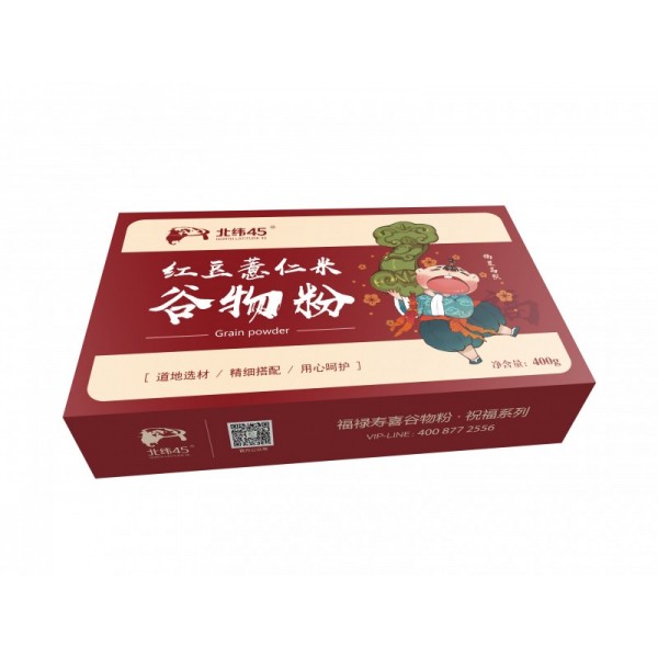 【北纬45 】红豆薏仁米谷物粉400g 谷物代餐粉