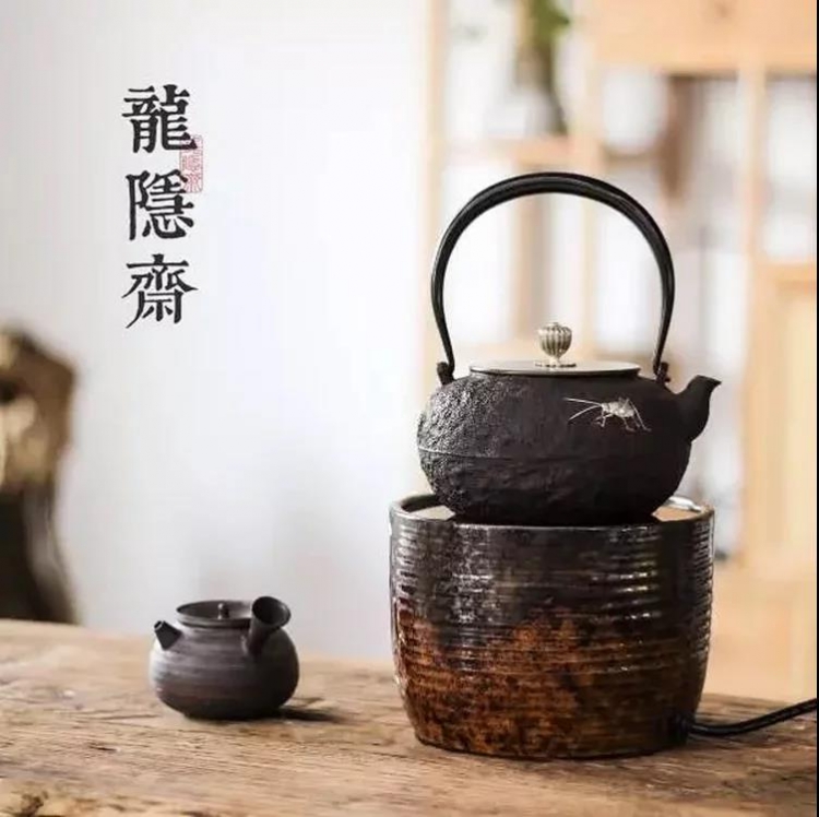 龙隐斋柴烧电陶炉煮茶炉 茶道茶具银壶铁壶陶壶玻璃壶专用